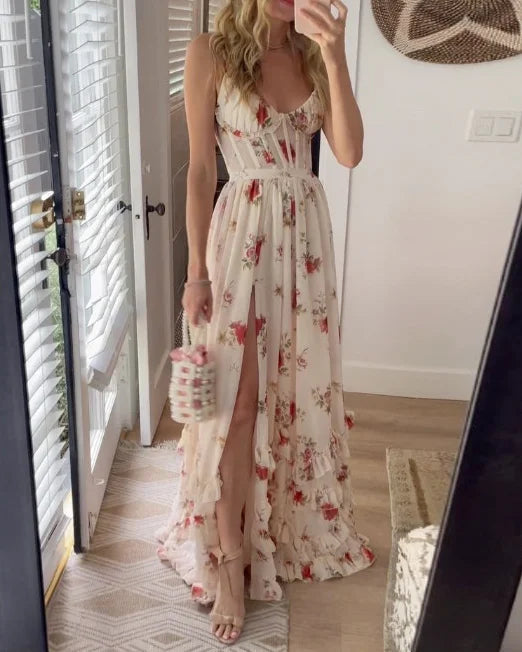Sonia | Vestido midi con estampado de flores