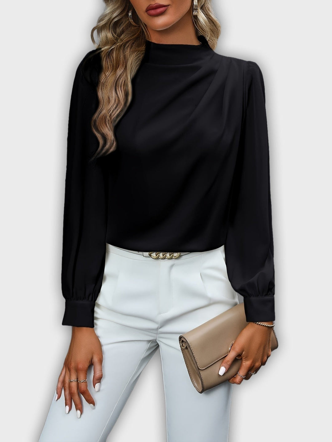 Camisa elegante con cuello alto