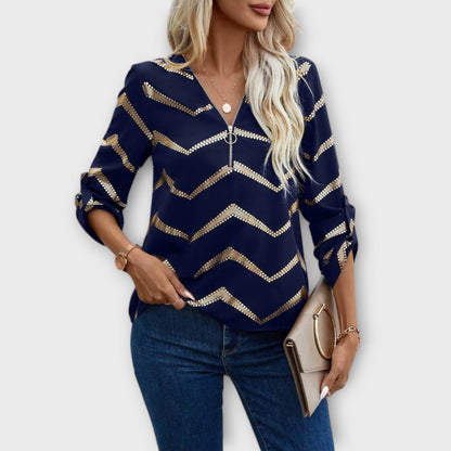 Camisa Emma Clásica con Cremallera Media