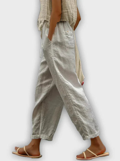 Pantalones de algodón puro cómodos con un diseño elegante