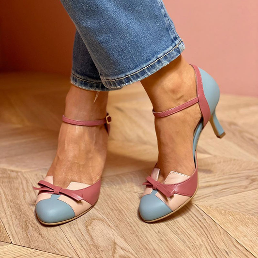 Belerusa | Sandalias coloridas con lazo y correas, con punta redonda