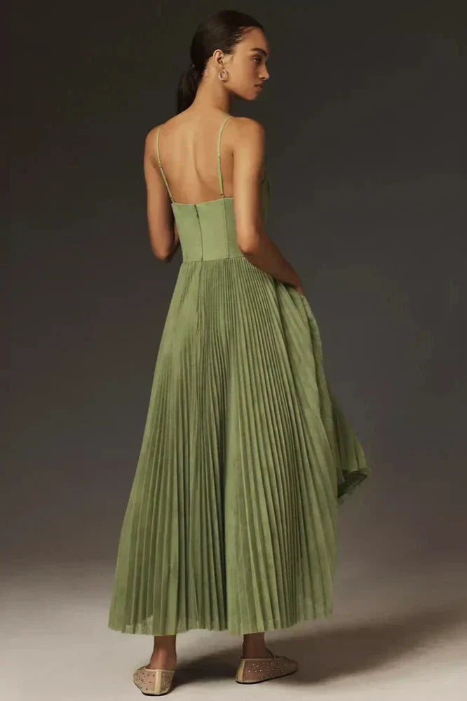 Isabela | Vestido midi de tul con volantes