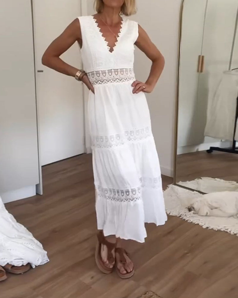 Vestidos de encaje con escote en forma de V (casi agotado)