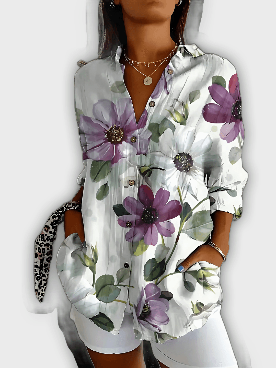Camisa de flores elegante Ivy - Comodidad y estilo diario