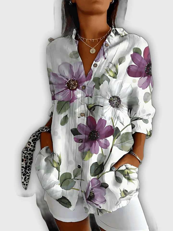Camisa de flores elegante Ivy - Comodidad y estilo diario