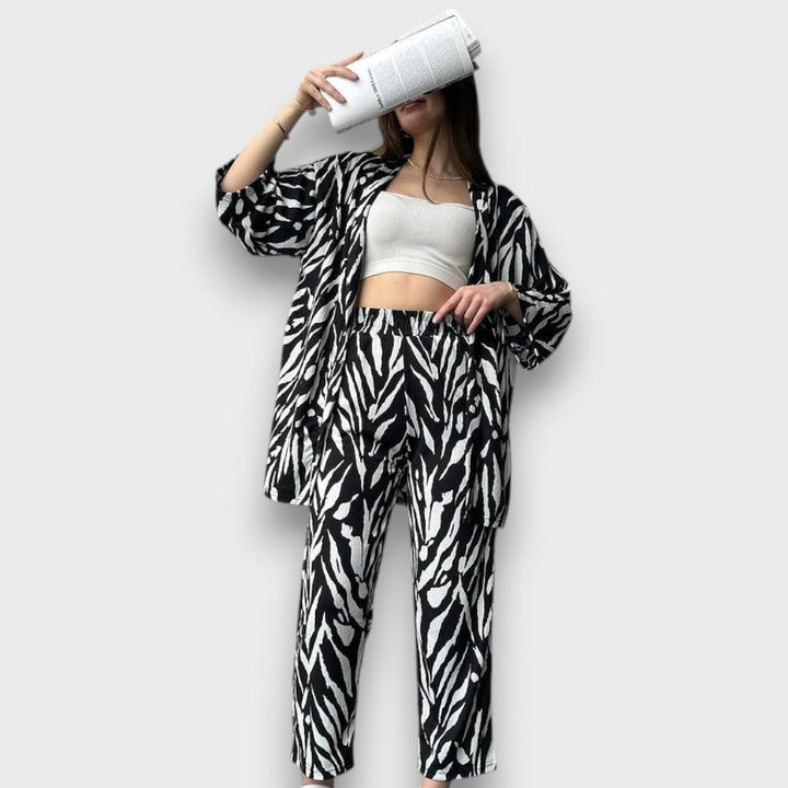 Zana – conjunto con estampado de cebra