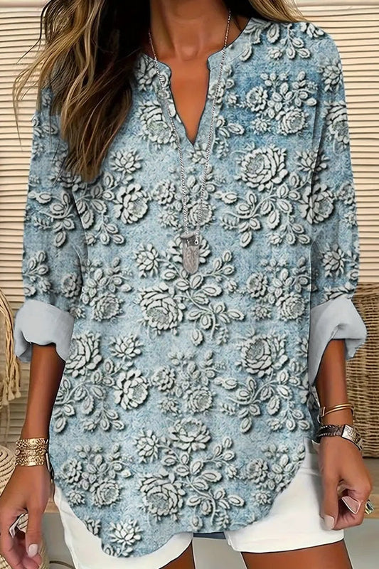 Blusa Azul Al Atardecer