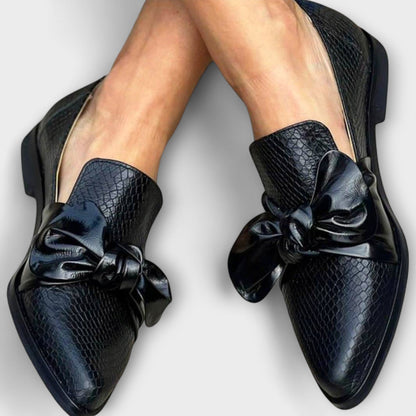 Mocasines Claudia Elegantes con Lazo Decorativo