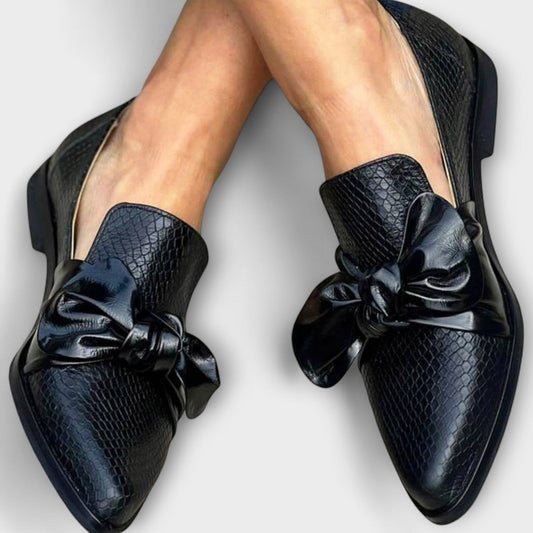 Mocasines Claudia Elegantes con Lazo Decorativo