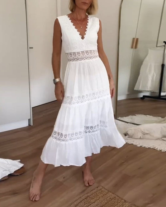 Vestidos de encaje con escote en forma de V (casi agotado)