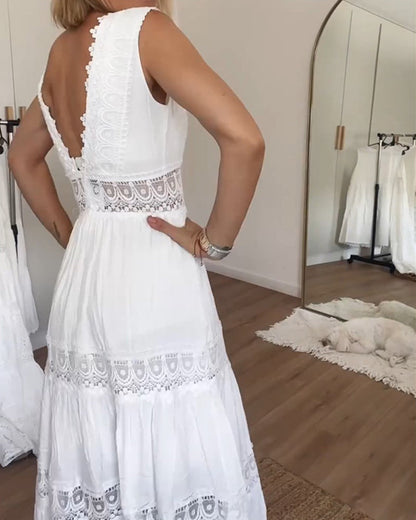 Vestidos de encaje con escote en forma de V (casi agotado)
