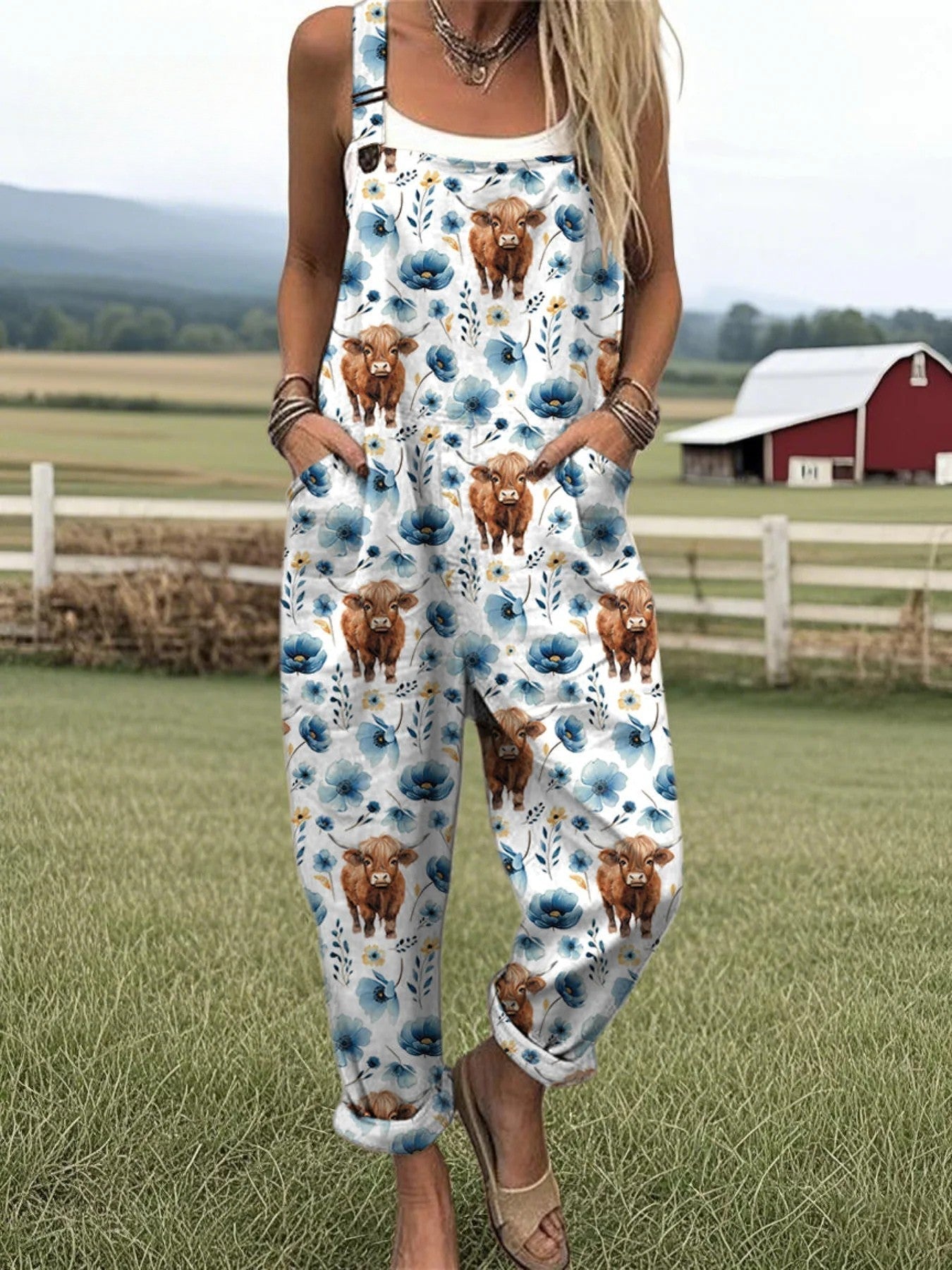 Maya™ | Pantalones con tirantes florales de las Highlands
