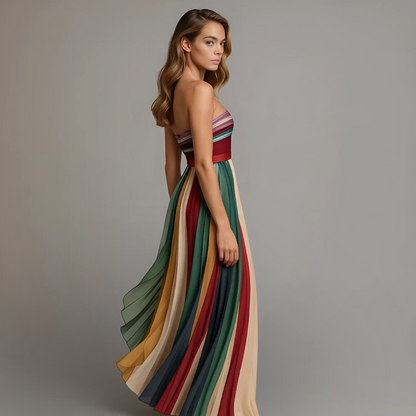 Fiorella™ | Vestido colorido sin mangas