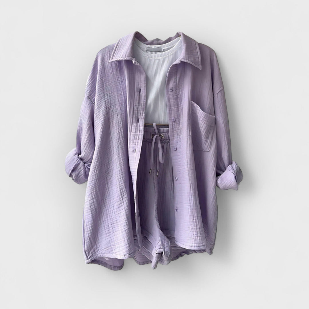 Conjunto de verano con camiseta y pantalones cortos