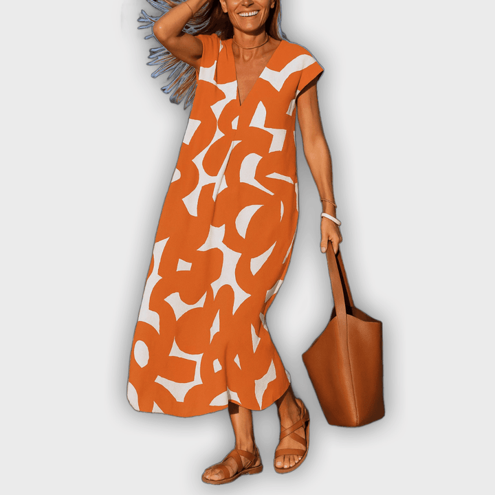 Vestido ligero y femenino V-Cuello Cecilia™