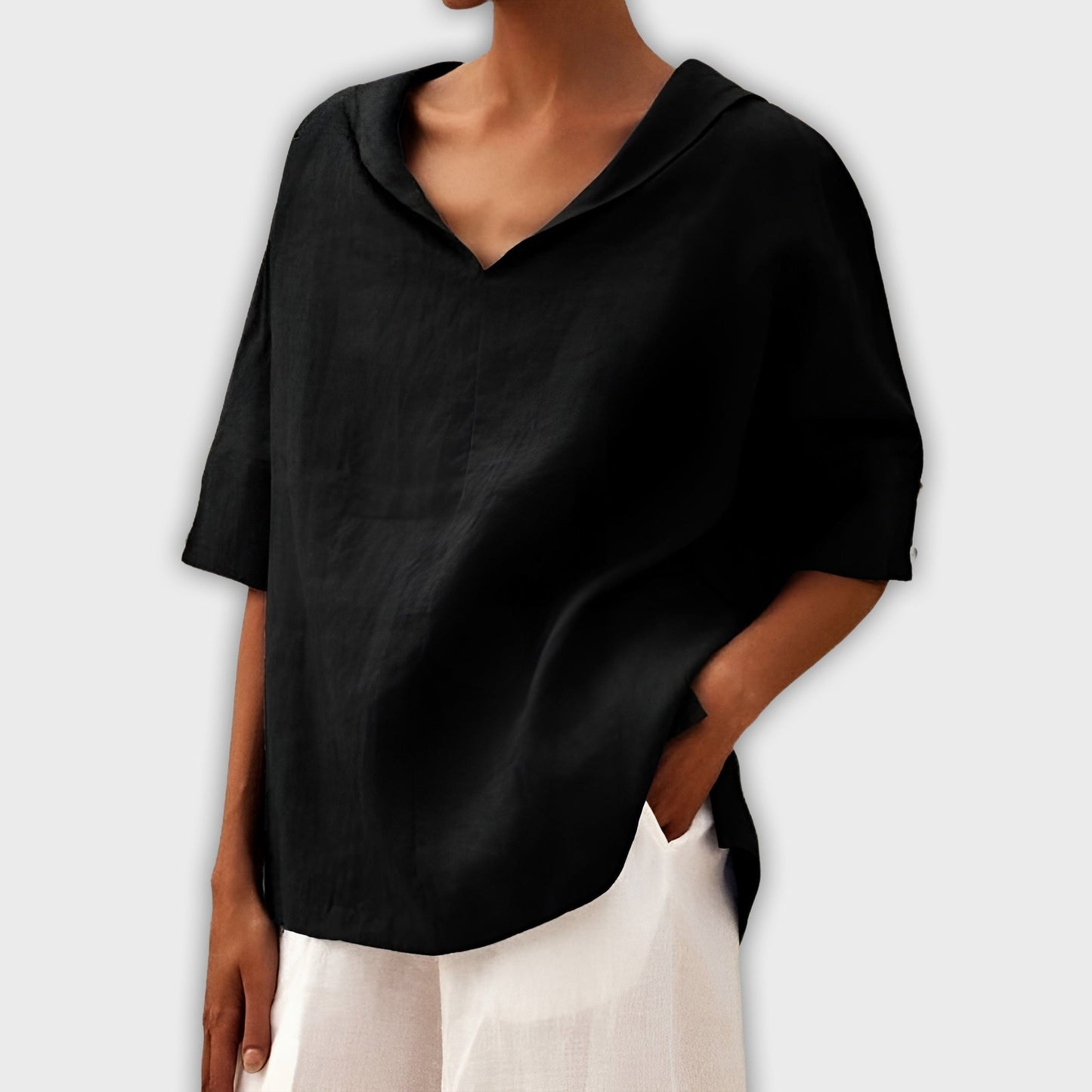 Camisa ligera de lino y algodón Liki™ - Elegante y cómoda para cualquier ocasión
