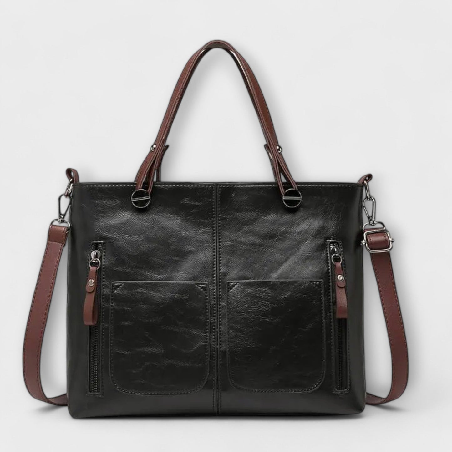 Bolso de cuero elegante de Laura - Bolso tote funcional y estiloso