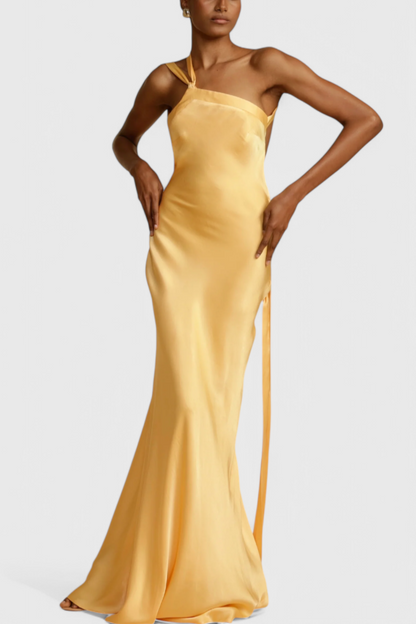 Vestidos maxi con tirantes diagonales y espalda descubierta