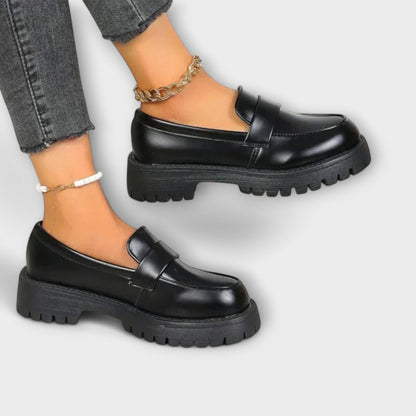 Mocasines ortopédicos para mujeres con suela de imitación de satén