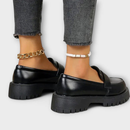Mocasines ortopédicos para mujeres con suela de imitación de satén