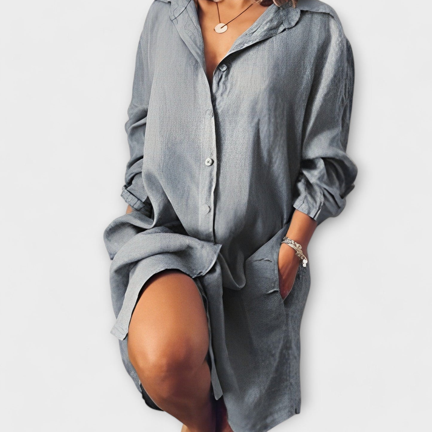 Camisa de lino casual para mujeres - Elegante y cómoda