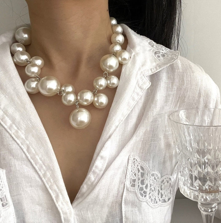 Collar de perlas elegante para mujeres