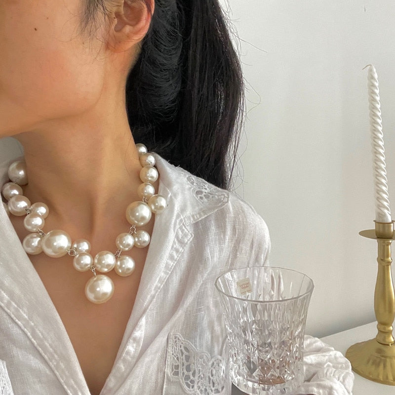 Collar de perlas elegante para mujeres