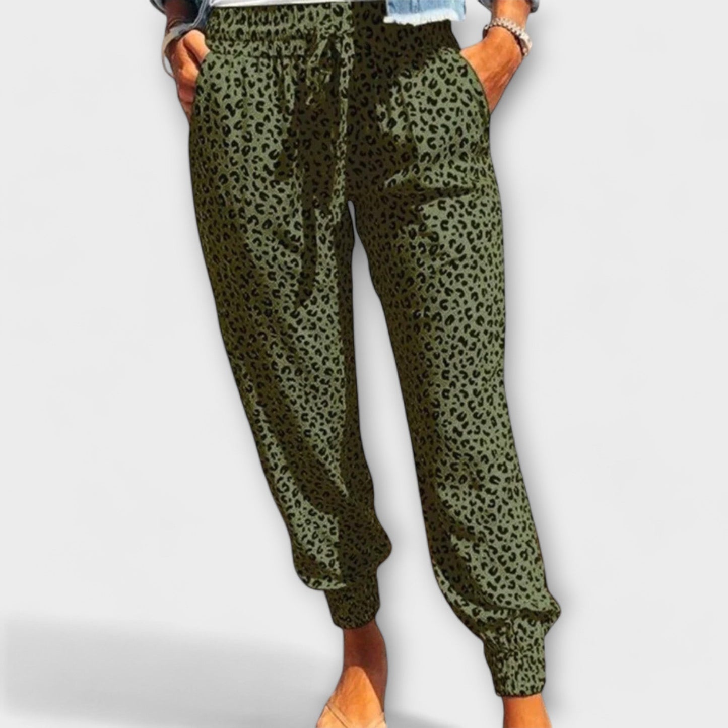 Pantalones anchos con estampado de animales