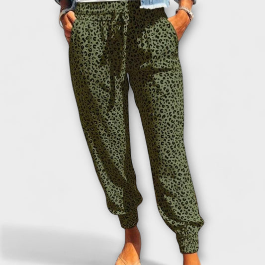 Pantalones anchos con estampado de animales