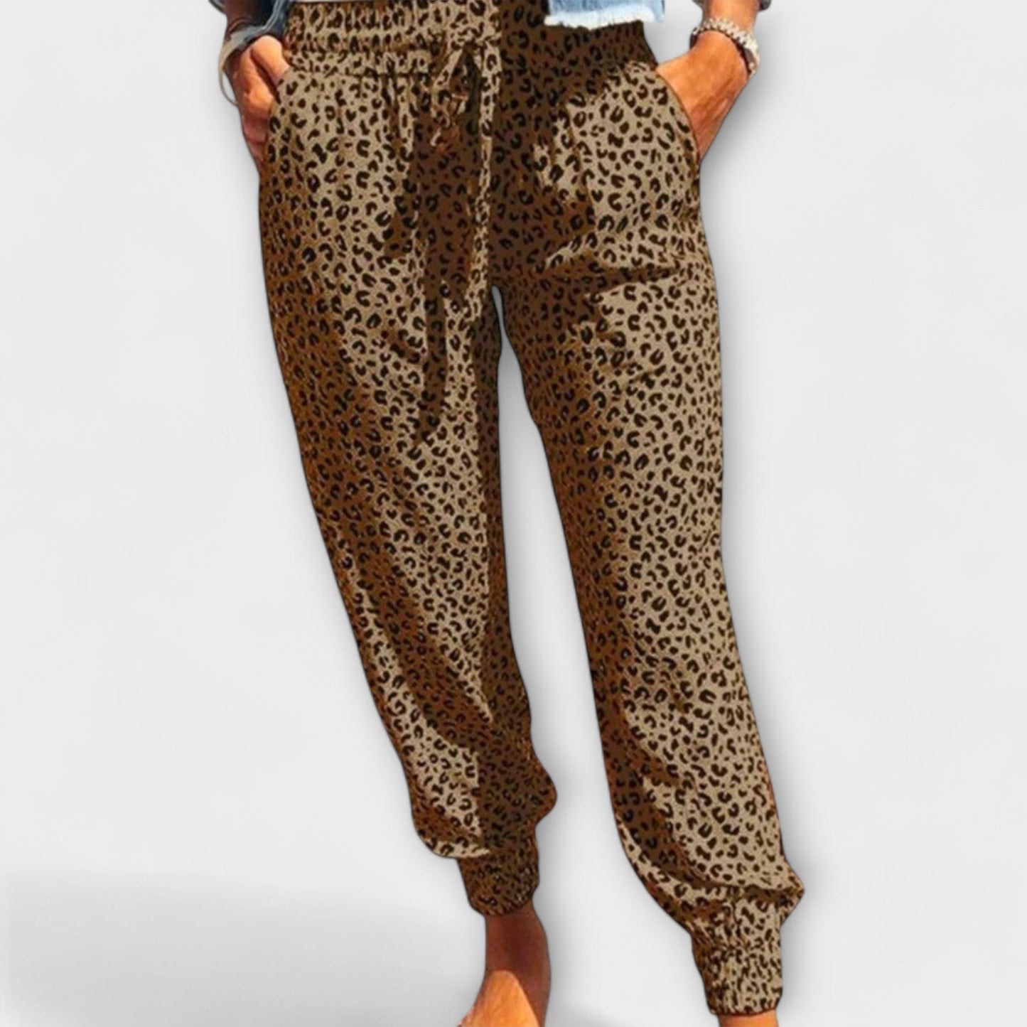 Pantalones anchos con estampado de animales