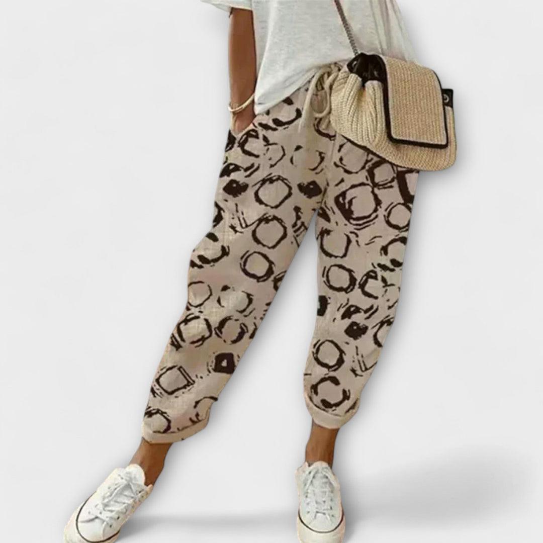 Pantalones de algodón-lino cómodos y modernos