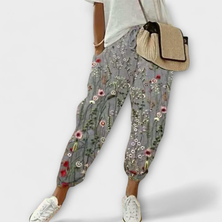 Pantalones de algodón-lino cómodos y modernos