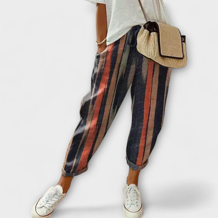 Pantalones de algodón-lino cómodos y modernos