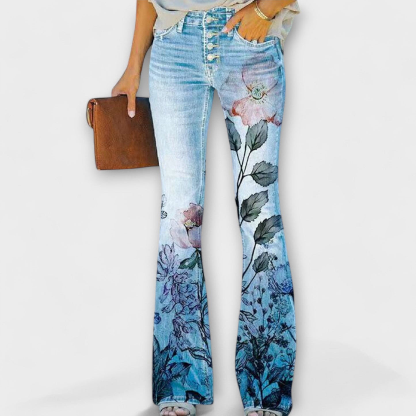 Pantalones amplios con estampado floral y máxima comodidad