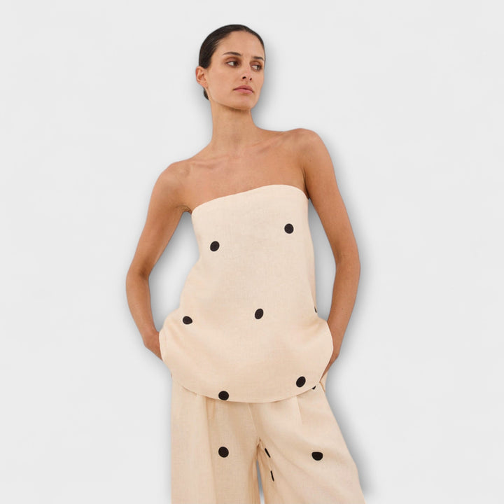 Milena – Conjunto de lunares con top sin mangas