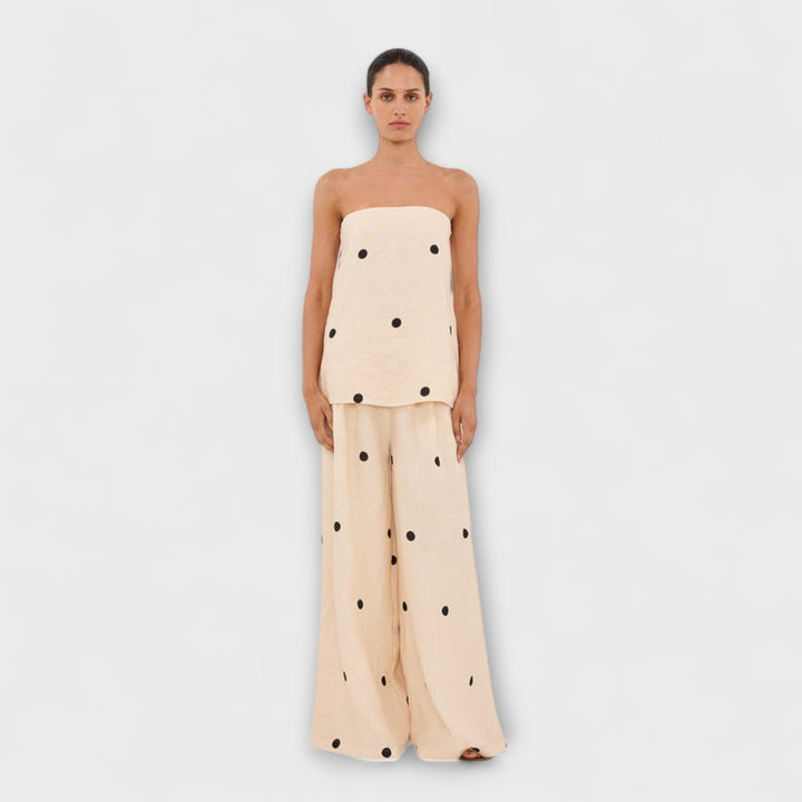 Milena – Conjunto de lunares con top sin mangas