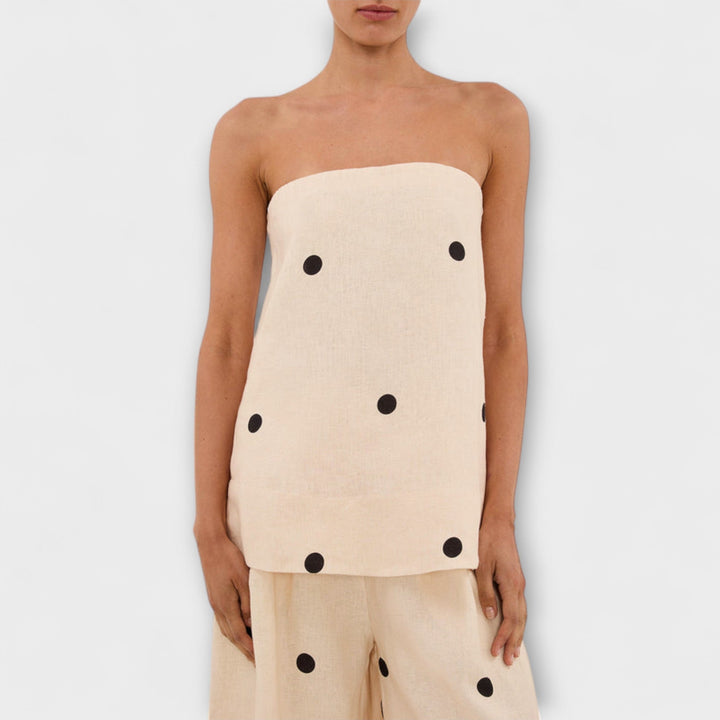 Milena – Conjunto de lunares con top sin mangas