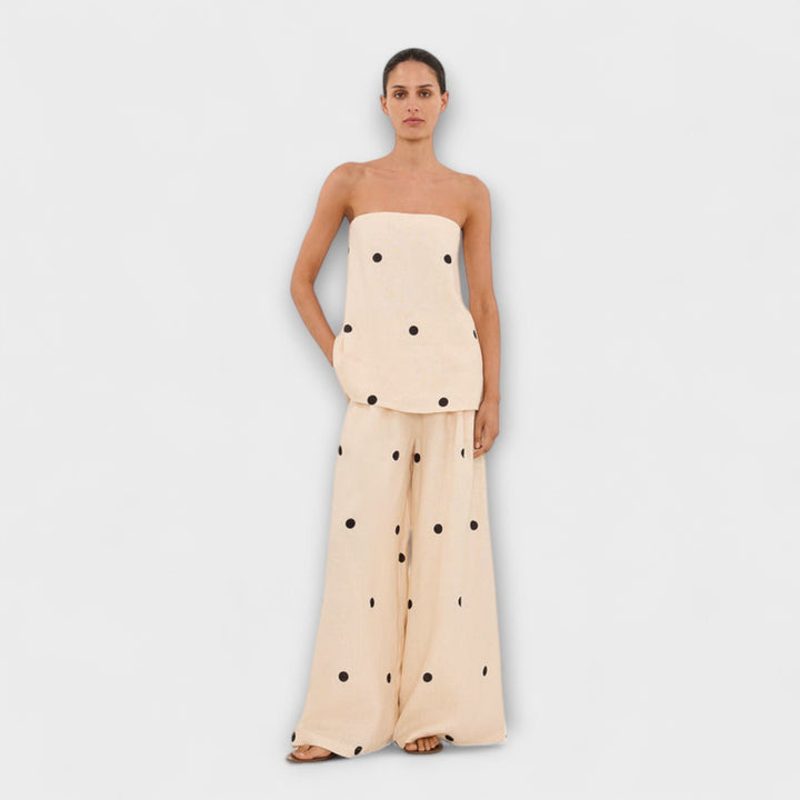 Milena – Conjunto de lunares con top sin mangas