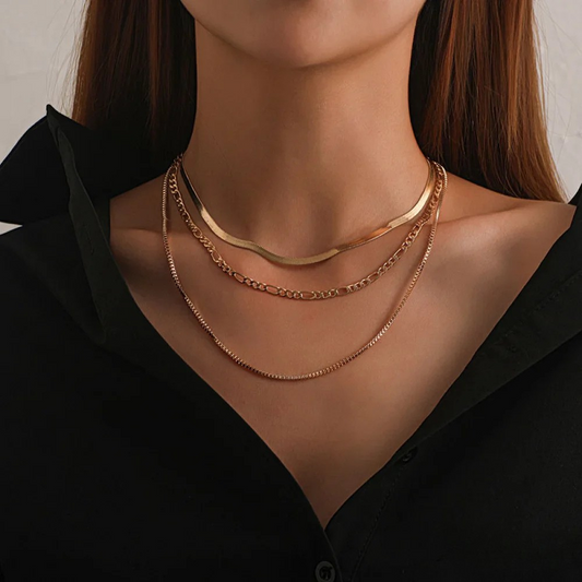 Collar vintage de capas - 3 piezas de lujo
