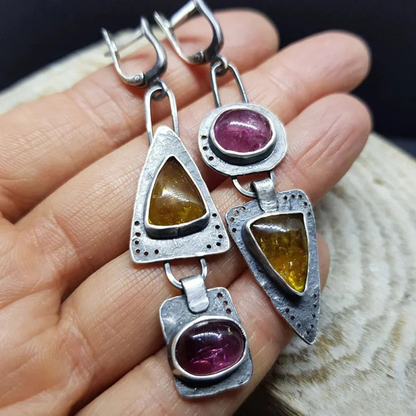 Pendientes Triangulares Geométricos Retro