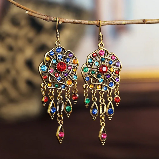 Pendientes Mandala Retro Coloridos