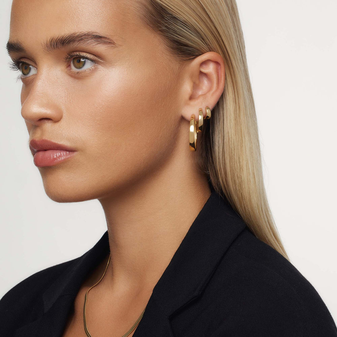 Pendientes de aro Gia Statement | Oro