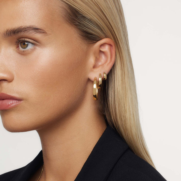 Pendientes de aro Gia Statement | Oro