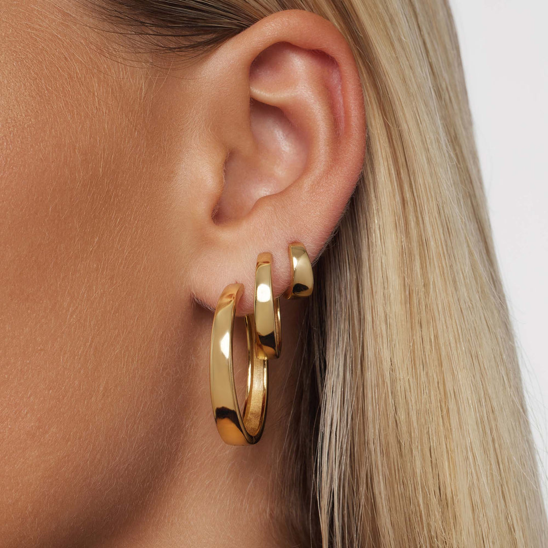 Pendientes de aro Gia Statement | Oro