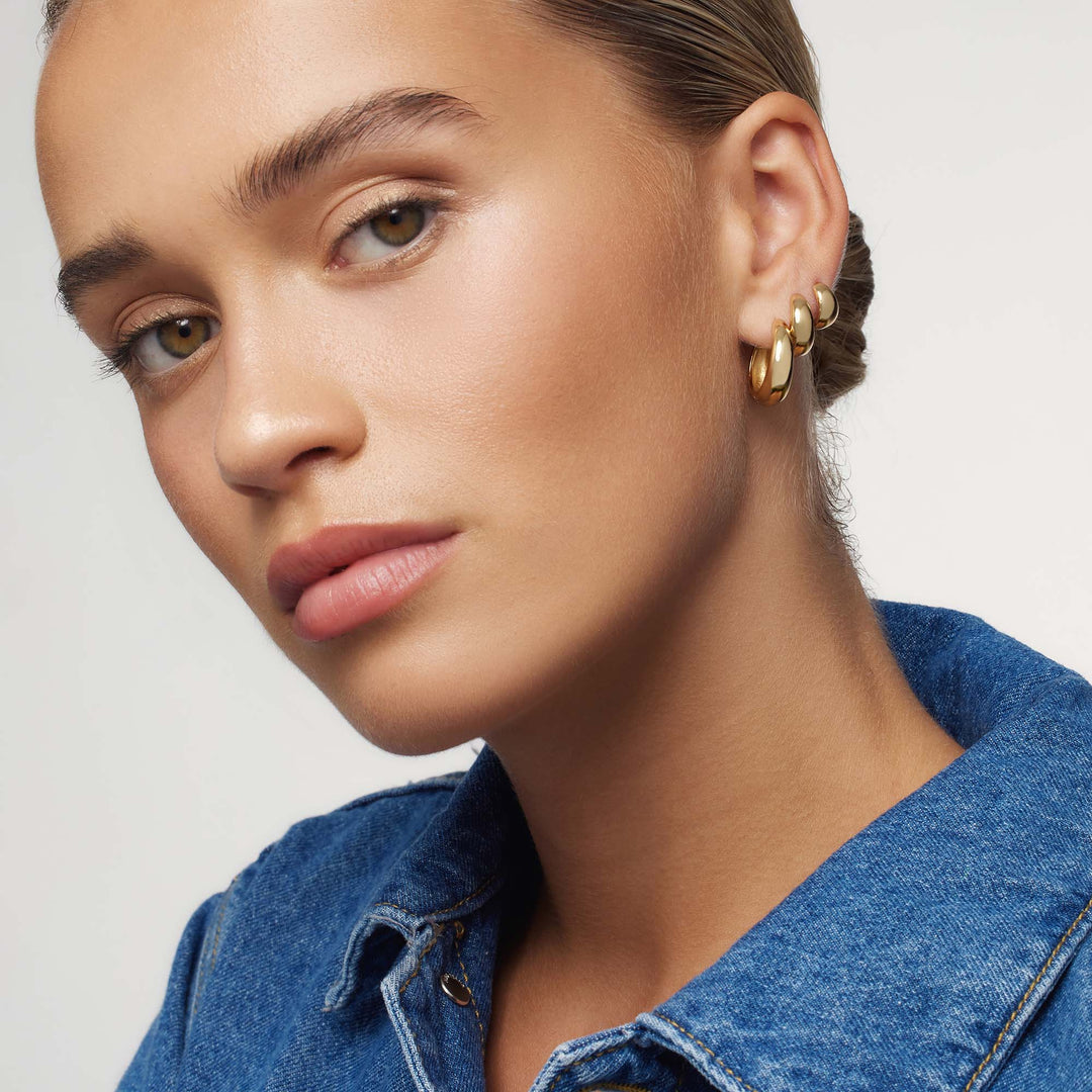 Pendientes de aro Rue Statement | Oro