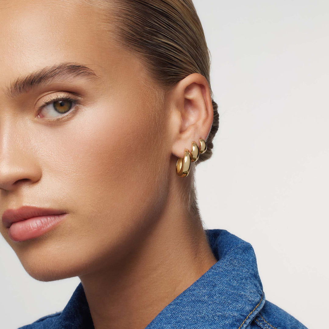 Pendientes de aro Rue Statement | Oro