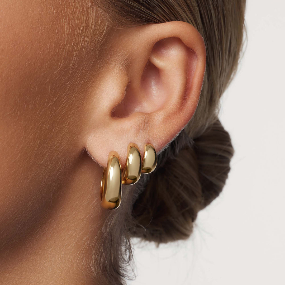 Pendientes de aro Rue Statement | Oro