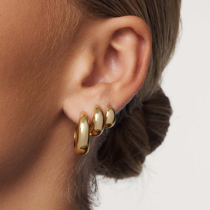 Pendientes de aro Rue Statement | Oro