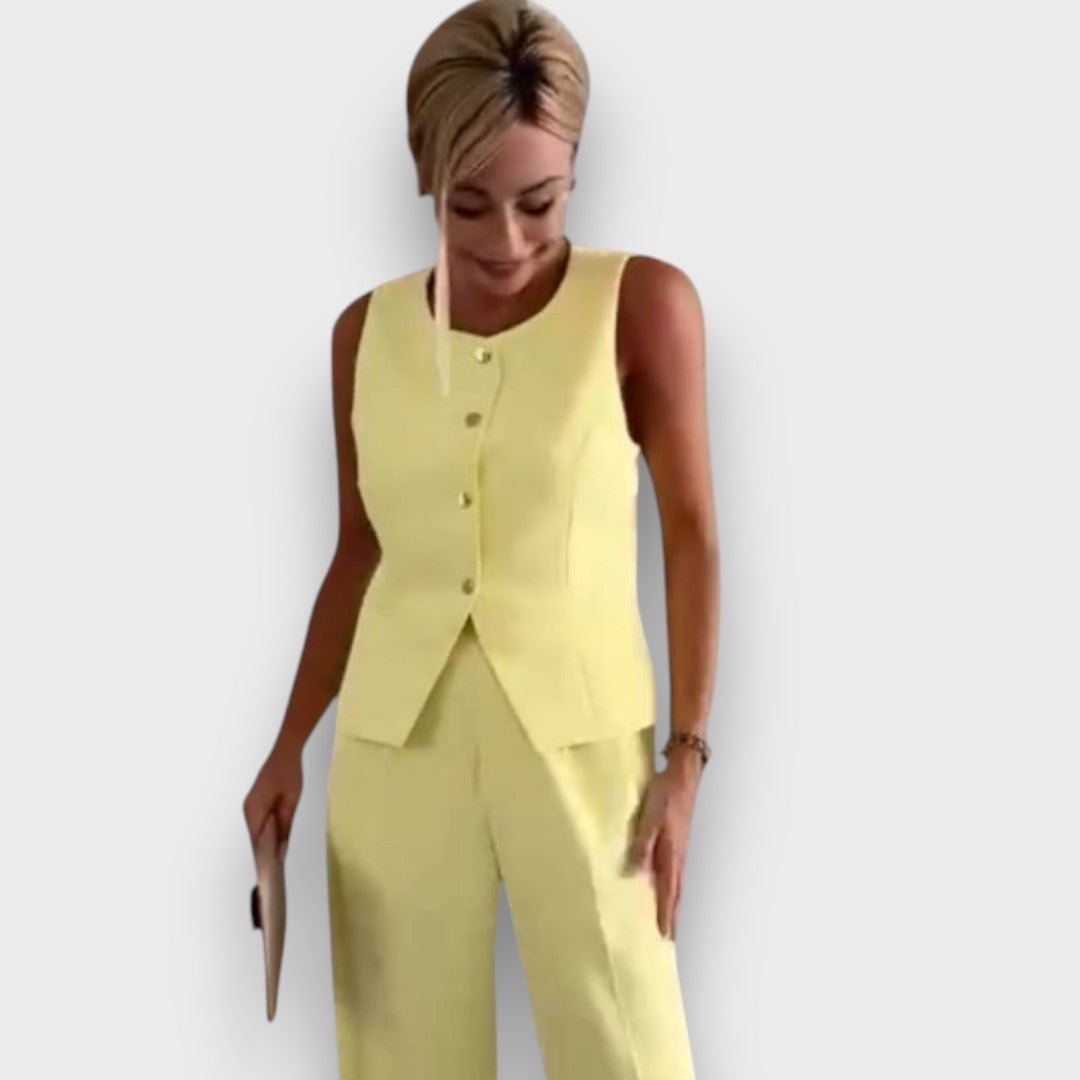 Milia – Conjunto de mujer con chaleco y pierna ancha