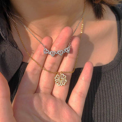 Cadena con colgante de trébol de cuatro hojas - Joyería que representa suerte y fe